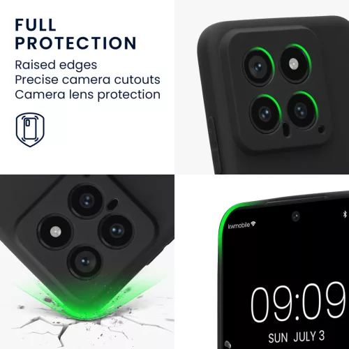 Kwmobile tok Xiaomi 14-hez, fekete, szilikon, KWM000020ML001C