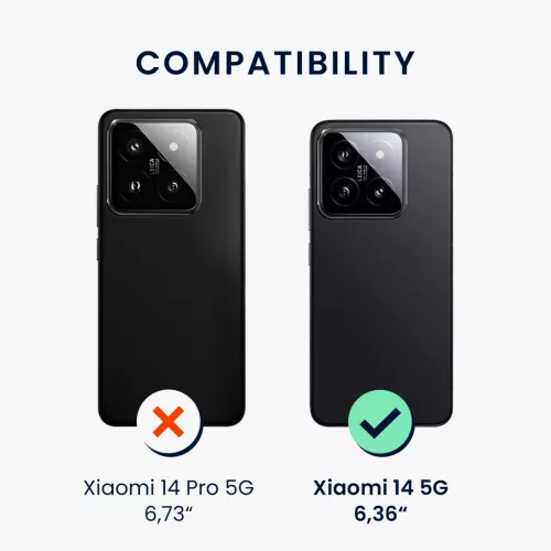 Kwmobile tok Xiaomi 14-hez, fekete, szilikon, KWM000020ML001C