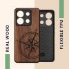 Kwmobile tok Xiaomi Redmi Note 13 Pro 5G-hez, barna, fa/szilikon, KWM000020MN001C