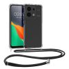 Kwmobile tok nyakpánttal Xiaomi Redmi Note 13-hoz, átlátszó/fekete, szilikon, KWM000020MV001C