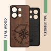 Kwmobile tok Xiaomi Redmi Note 13-hoz, barna, fa, KWM000020MZ001C