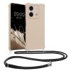 Kwmobile tok nyakpánttal Xiaomi Redmi Note 13-hoz, krémszínű, szilikon, KWM000020NC002C