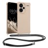 Kwmobile tok nyakpánttal Xiaomi Redmi Note 13 Pro Plus 5G-hez, krémszínű, szilikon, KWM000020ND002C