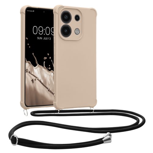 Kwmobile tok nyakpánttal Xiaomi Redmi Note 13 készülékhez, krémszínű, szilikon, KWM000020NE002C