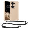 Kwmobile tok nyakpánttal Xiaomi Redmi Note 13 Pro-hoz, krémszínű, szilikon, KWM000020NF002C