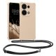 Kwmobile tok nyakpánttal Xiaomi Redmi Note 13 Pro-hoz, krémszínű, szilikon, KWM000020NF002C
