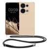 Kwmobile tok nyakpánttal Xiaomi Redmi Note 13 Pro-hoz, krémszínű, szilikon, KWM000020NF002C