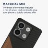 Kwmobile tok Xiaomi Redmi Note 13-hoz, barna/fekete, fa, KWM000020NH001C