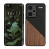 Kwmobile tok Xiaomi Redmi Note 13 Pro Plus 5G-hez, barna/fekete, fa/szilikon, KWM000020NI001C