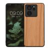 Kwmobile tok Xiaomi 13T/13T Pro készülékhez, barna, fa/szilikon, KWM000020IQ002C
