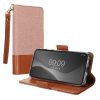 Kwmobile Google Pixel 4a tok, világos rózsaszín/barna, textil/szilikon, KWM000020NP001C
