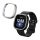 2 db Kwmobile tok készlet Fitbit Versa 3/Sense készülékhez, fekete/ezüst, műanyag, KWM000024ZI002C