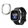 2 db Kwmobile tok készlet Fitbit Versa 3/Sense készülékhez, fekete/ezüst, műanyag, KWM000024ZI002C