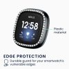 2 db Kwmobile tok készlet Fitbit Versa 3/Sense készülékhez, fekete/ezüst, műanyag, KWM000024ZI002C