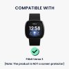 2 db Kwmobile tok készlet Fitbit Versa 3/Sense készülékhez, fekete/ezüst, műanyag, KWM000024ZI002C