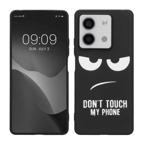 Kwmobile tok Xiaomi Redmi Note 13-hoz, fekete/fehér, szilikon, KWM000020NQ001C