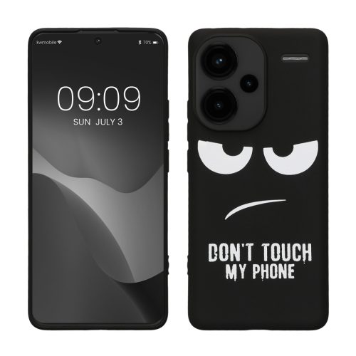Kwmobile tok Xiaomi Redmi Note 13 Pro Plus 5G-hez, fekete/fehér, szilikon, KWM000020NR001C