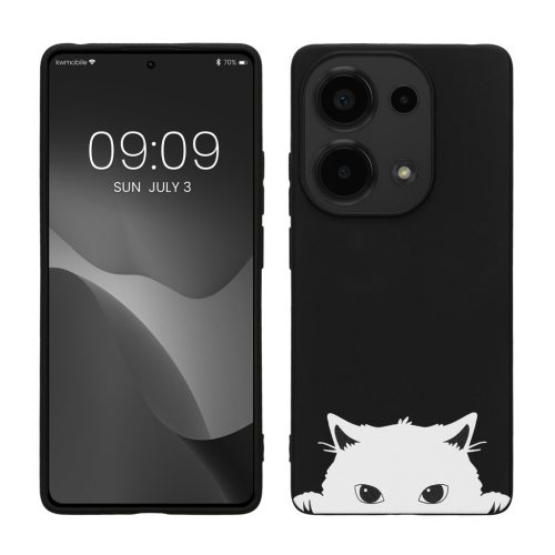 Kwmobile tok Xiaomi Redmi Note 13 Pro készülékhez, fekete/fehér, szilikon, KWM000020NT002C