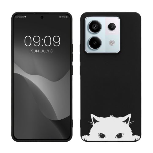 Kwmobile tok Xiaomi Redmi Note 13 Pro 5G-hez, fekete/fehér, szilikon, KWM000020NU002C