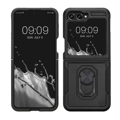 Kwmobile tok Samsung Galaxy Z Flip5-höz, fekete, polikarbonát, KWM000021QK001C