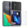 Kwmobile kártyatartós tok Samsung Galaxy S24 Plus készülékhez, átlátszó, műanyag, KWM000021QQ001C