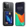 Kwmobile kártyatartós tok Apple iPhone 14 Pro Max készülékhez, átlátszó, polikarbonát, KWM000022RI001C