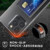 Kwmobile kártyatartós tok Apple iPhone 14 Pro Max készülékhez, átlátszó, polikarbonát, KWM000022RI001C