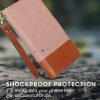 Kwmobile tok Apple iPhone 15 Pro készülékhez, világos rózsaszín/barna, textil/szilikon, KWM000022RL001C