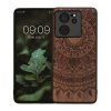 Kwmobile tok Xiaomi 13T/13T Pro készülékhez, barna, fa/szilikon, KWM000020IR005C