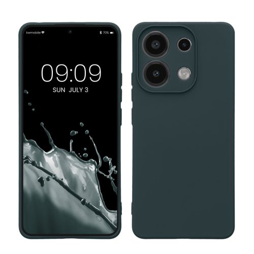 Kwmobile tok Xiaomi Redmi Note 13-hoz, sötétzöld, szilikon, KWM000020OD002C