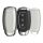 Kwmobile autókulcs fedél Hyundai 3 gomboshoz - Keyless Go, átlátszó/fekete, szilikon, KWM000025JI001C