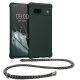 Kwmobile Google Pixel 7a telefontok nyakpánttal, sötétzöld, szilikon, KWM000019YH008C