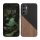Kwmobile tok Samsung Galaxy A35-höz, barna/fekete, fa/szilikon, KWM000021QY001C