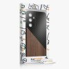 Kwmobile tok Samsung Galaxy A35-höz, barna/fekete, fa/szilikon, KWM000021QY001C