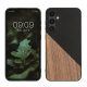 Kwmobile tok Samsung Galaxy S23 FE-hez, barna/fekete, fa/szilikon, KWM000021RA001C