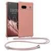 Kwmobile Google Pixel 7a telefontok nyakpánttal, rózsaszín, szilikon, KWM000019YH009C