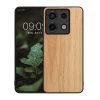 Kwmobile tok Xiaomi Redmi Note 13 Pro 5G-hez, barna, fa/szilikon, KWM000020LJ002C