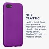 Kwmobile tok Apple iPhone SE (2022)/iPhone SE (2020)/iPhone 8 készülékhez, lila, szilikon, KWM0000085R011C