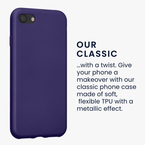 Kwmobile tok Apple iPhone SE (2022)/iPhone SE (2020)/iPhone 8 készülékhez, kék, szilikon, KWM0000085R014C