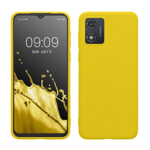 Kwmobile tok Motorola Moto E13 készülékhez, sárga, szilikon, KWM000018HK008C