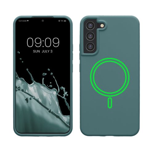 Kwmobile tok Samsung Galaxy S22 Plus-hoz, világoszöld, szilikon, KWM000021RC002C