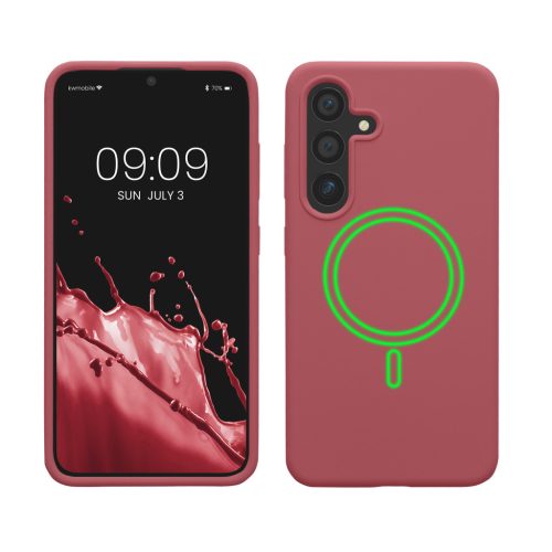 Kwmobile tok Samsung Galaxy S24-hez, sötétrózsaszín, szilikon, KWM000021RH002C