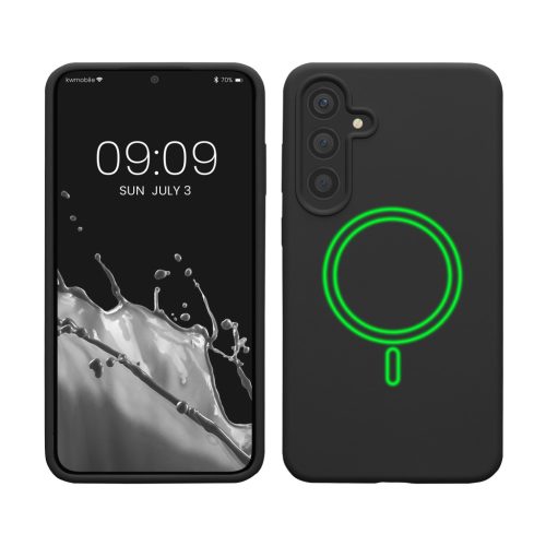 Kwmobile tok Samsung Galaxy S24 Plus-hoz, fekete, szilikon, KWM000021RI001C