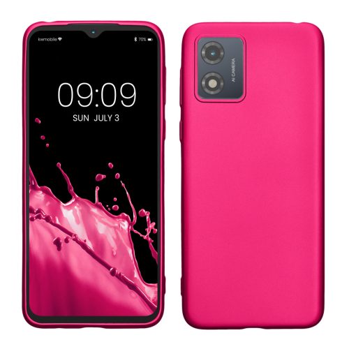 Kwmobile tok Motorola Moto E13 készülékhez, rózsaszín, szilikon, KWM000022OW004C