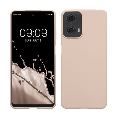 Kwmobile tok Motorola Moto G24/Moto E14/Moto G04 készülékhez, krémszínű, szilikon, KWM000022RQ005C