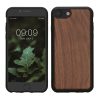 Kwmobile tok Apple iPhone SE (2022)/iPhone SE (2020)/iPhone 8 készülékhez, barna, fa/szilikon, KWM000022RU001C