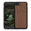 Kwmobile tok Apple iPhone SE (2022)/iPhone SE (2020)/iPhone 8 készülékhez, barna, fa/szilikon, KWM000022RU001C