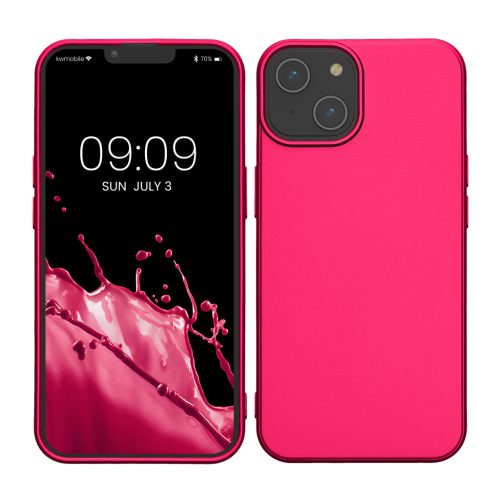 Kwmobile tok Apple iPhone 14-hez, rózsaszín, szilikon, KWM000022RV003C