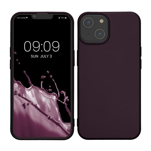 Kwmobile tok Apple iPhone 14-hez, sötétlila, szilikon, KWM000022RV005C