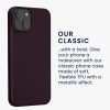 Kwmobile tok Apple iPhone 14-hez, sötétlila, szilikon, KWM000022RV005C